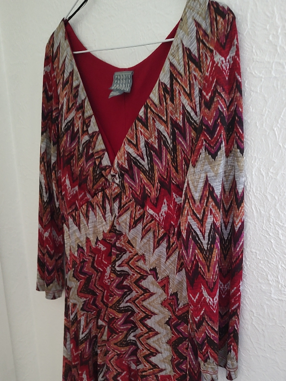 Rabbit Rabbit Rabbit Solid Deep Red, Rust & Black Dress - Picture 2 of 8
